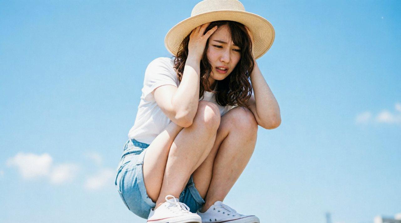 垢抜けに悩む大学生女性が解決策を見つける場面