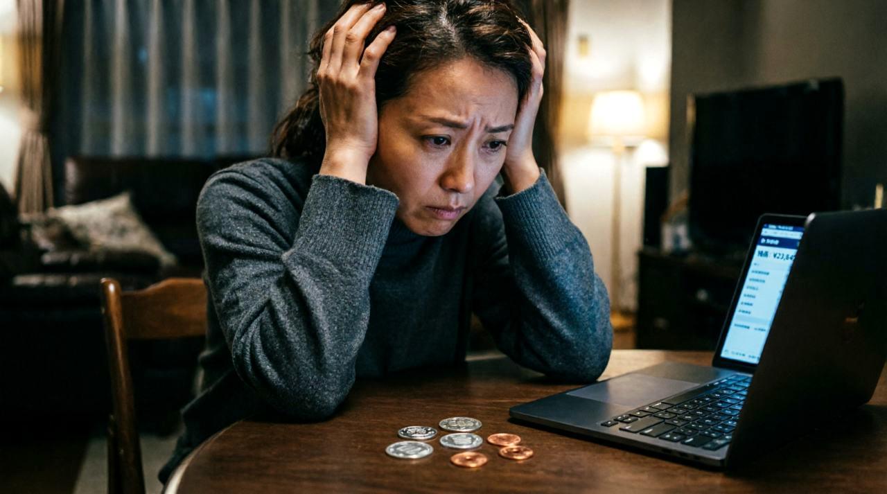 無理をして悩みを抱える女性が自分を守ろうとする場面