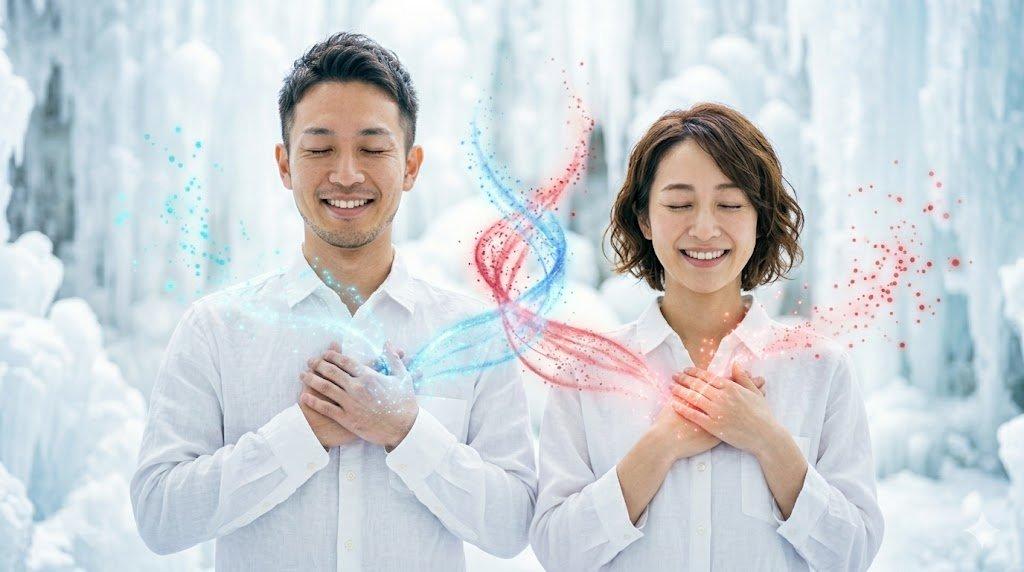 恋人との関係を大切にしながら友人と接する女性のイメージ