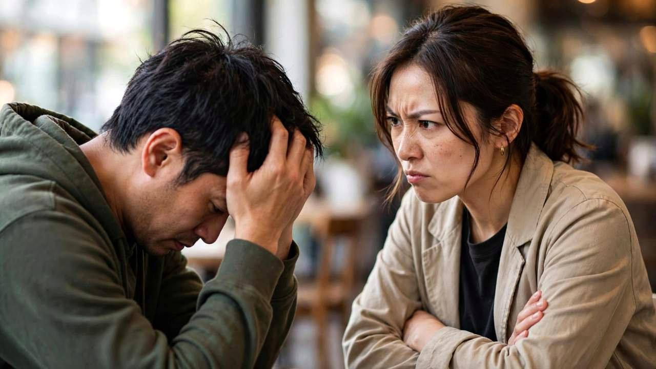 落ち着いた立ち振る舞いで会話をする三十代女性の恋愛心理学