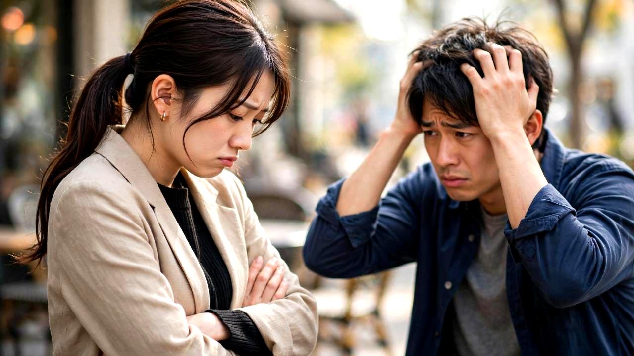 デート中の緊張をやわらげ、穏やかに会話を楽しむ女性のイメージ