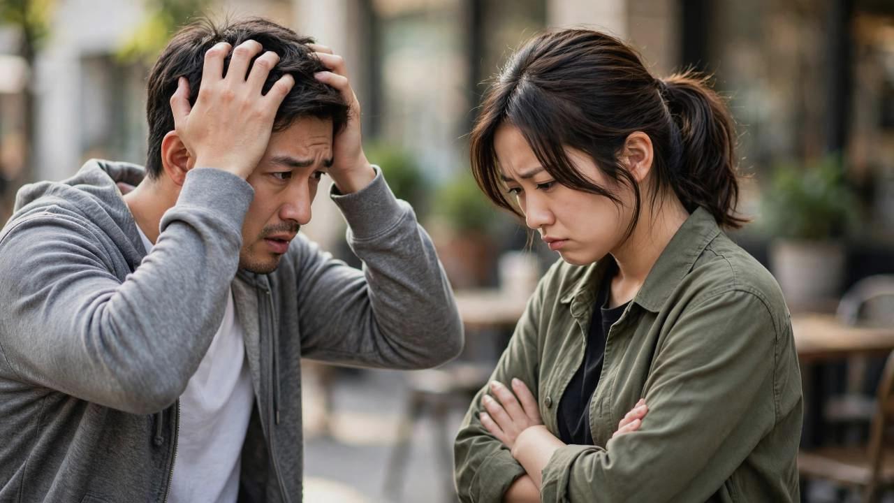 不快なスキンシップに悩み自分を守ろうとする女性