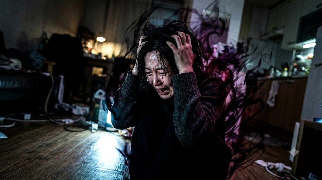 オフィスにいる複数の男性社員を見比べる女性のイラスト
