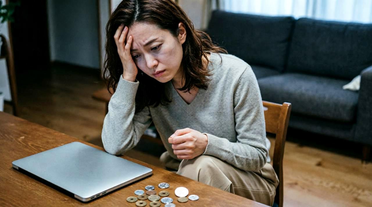 職場で身体接触を受け悩む女性が不安を感じている様子
