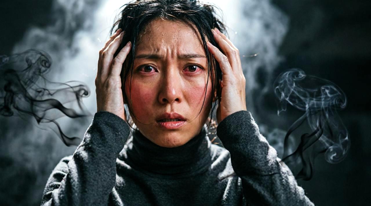 既婚者からの好意に戸惑いながら冷静に気持ちを整理しようとする女性のイメージ