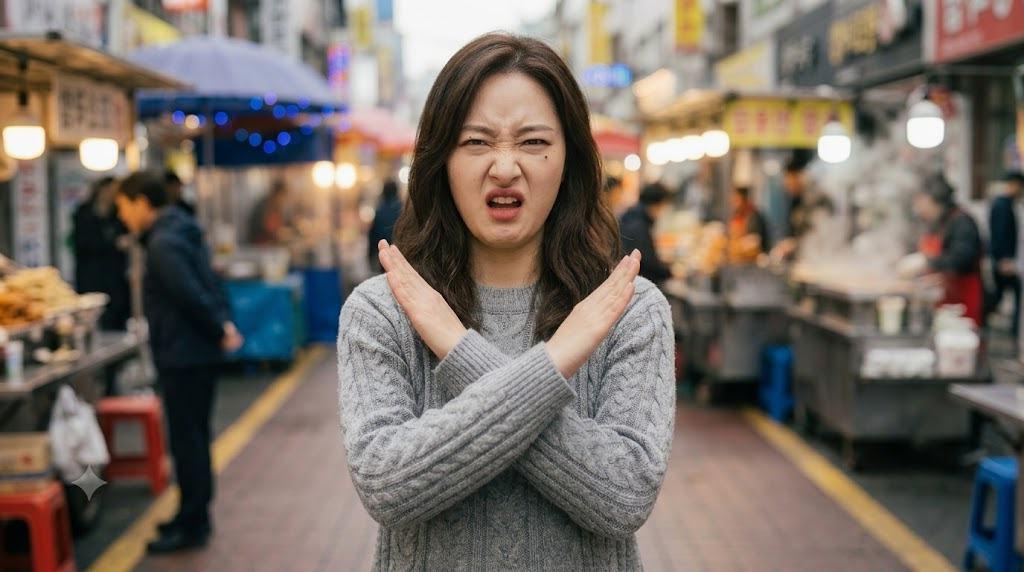 自分の胸に手を当てて安心した表情を見せる女性のイラスト