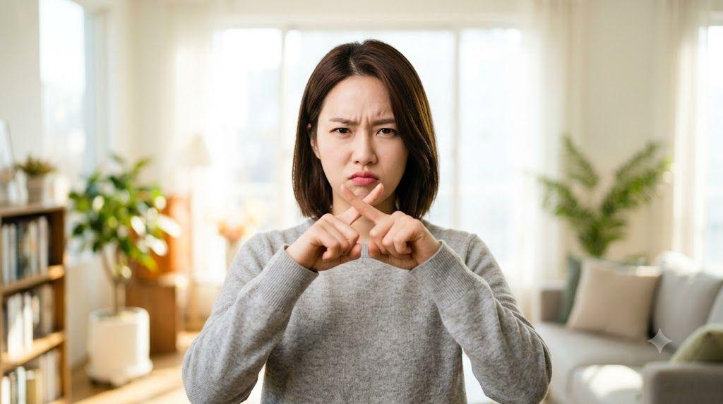 男性が女性の肩に触れる仕草と困惑する女性の表情のイラスト