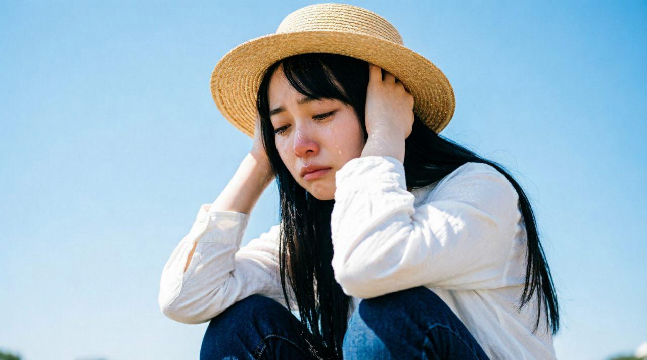 アルバイト中に不快なボディタッチに戸惑い、違和感を抱える女性のイメージ
