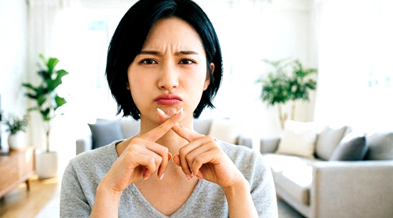 肩へのスキンシップに戸惑い自分の気持ちを見つめる女性のイメージ