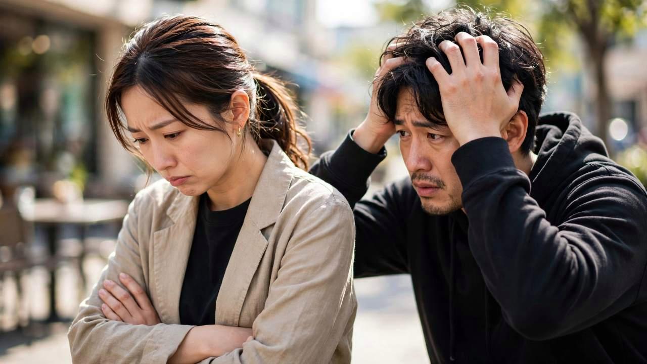 男友達やSNSとの距離感に悩む女性のイメージ