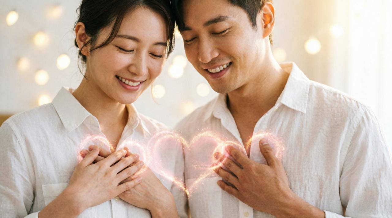 余裕のある大人女性が彼を夢中にさせる上級編の誘惑タッチを表現するイメージ