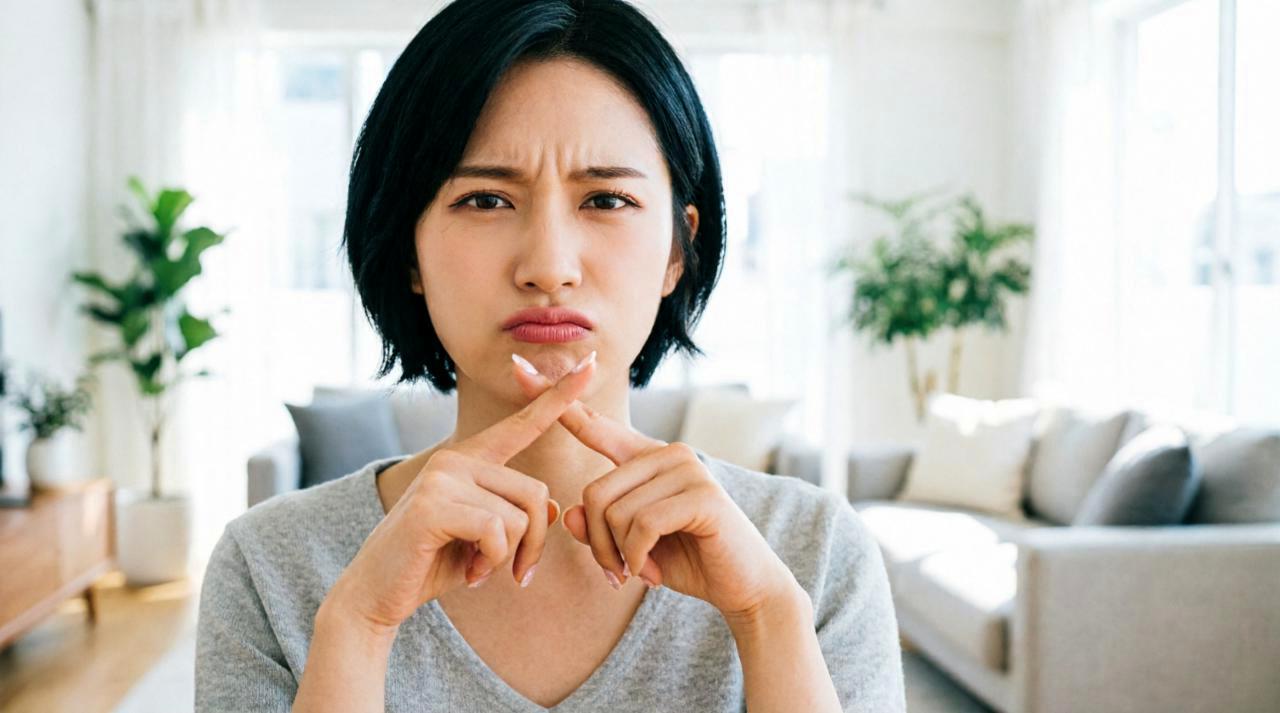 穏やかな表情で意思をはっきり伝える女性のイメージ