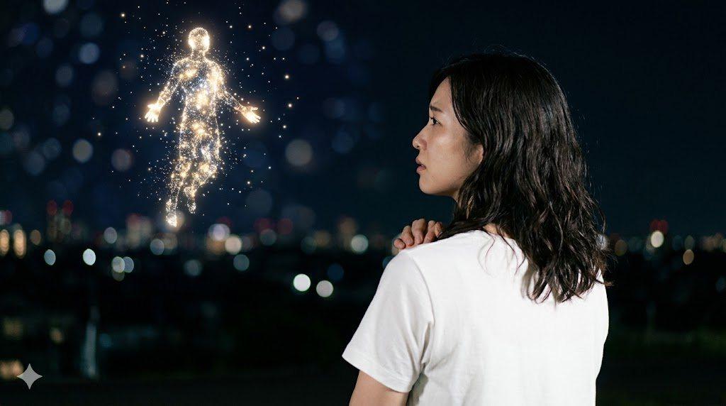 つらい経験を乗り越え、未来の幸せへ歩き出す女性のイメージ