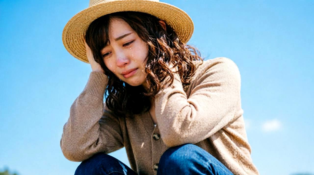 職場で触られた瞬間に自然に距離を取る女性