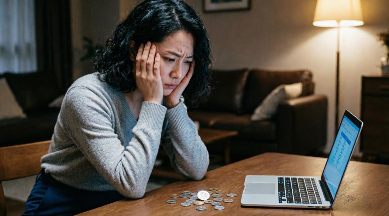 デート中にお金の話題を避ける女性の表情